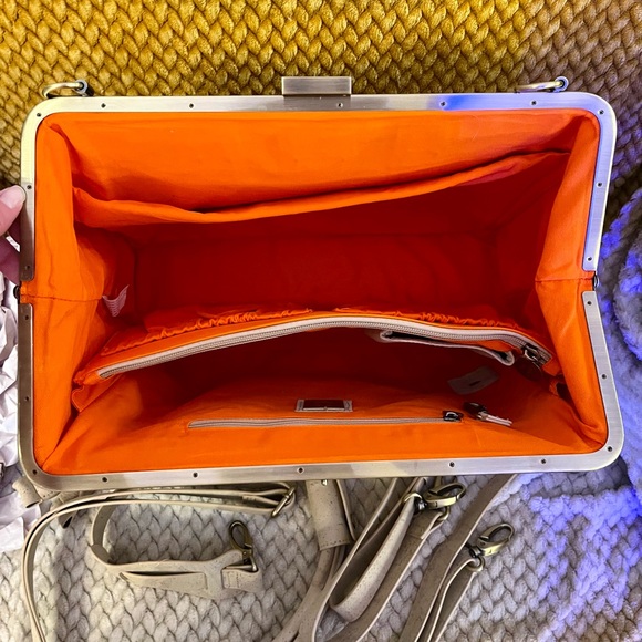 Limited Laflore Paris Crème Croco Doquinton, beautiful beige cork bag - Picture 4 of 4